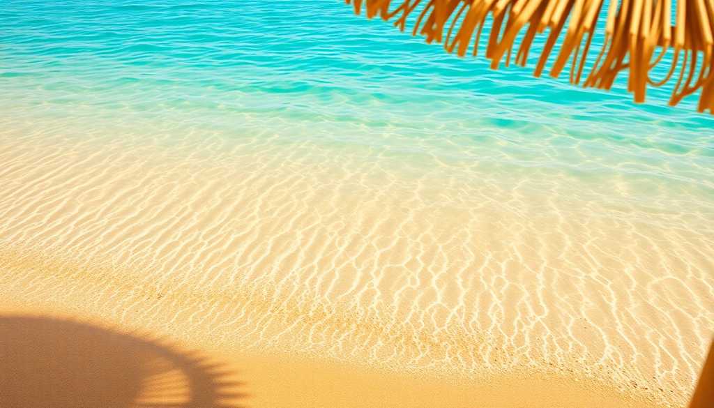 Łagodne piaszczyste wejście do turkusowego morza na plaży w Hurghadzie